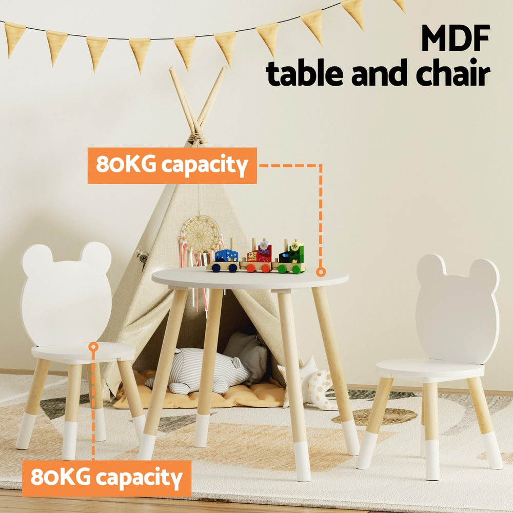 KEEZI KIDS 3PCE TABLE & CHAIRS SET