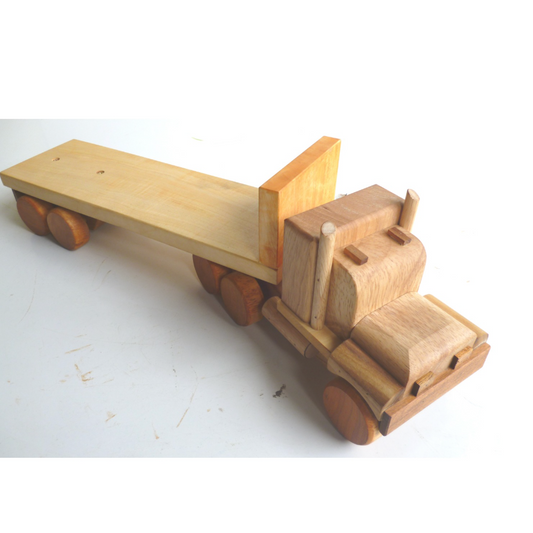 HAND CRAFTED NATURAL FLAT BACK TRUCK