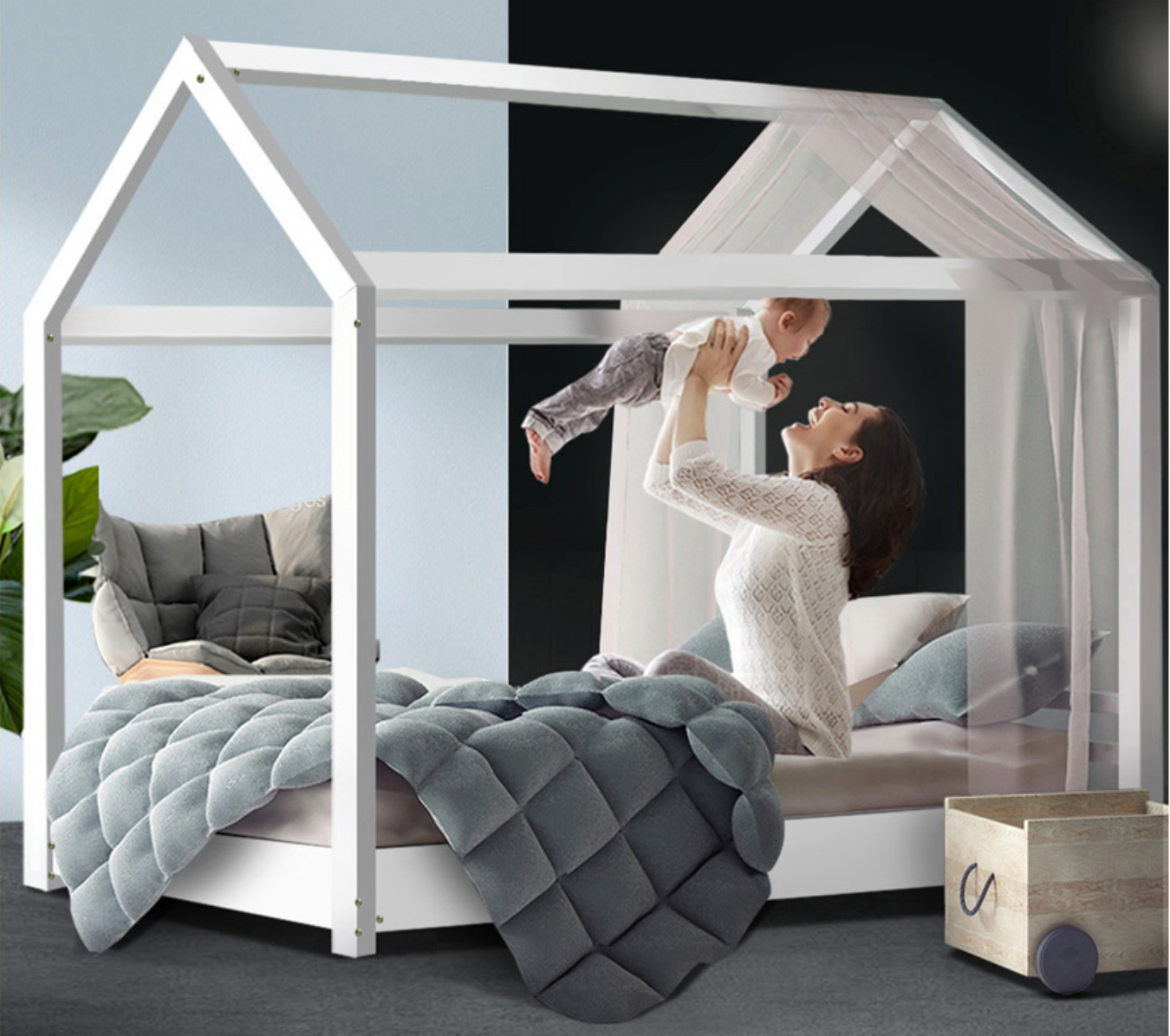 CASA SOLID PINE HOUSE BED FRAME