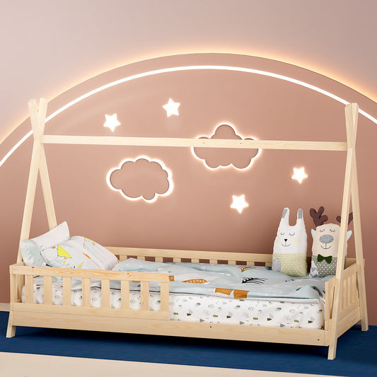 JESSE OAK WOODEN HOUSE BED