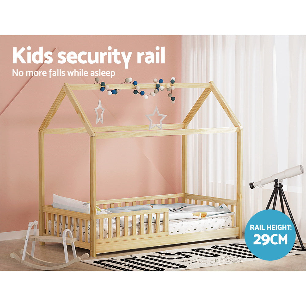 ROMI OAK COSY HOUSE BED FRAME