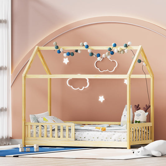 ROMI OAK COSY HOUSE BED FRAME