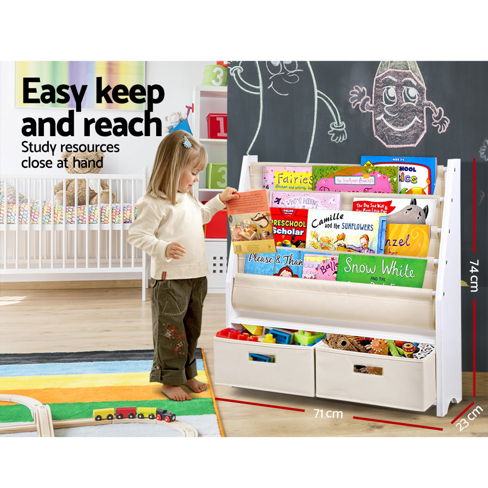 KEEZI KIDS 4 TIER STORAGE ORGANISER