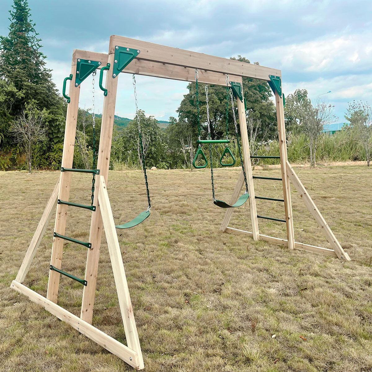 LIFESPAN KIDS DAINTREE 2 IN 1 MONKEY BARS SWING SET