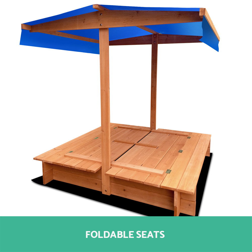 KEEZI KIDS SANDPIT WITH CANOPY