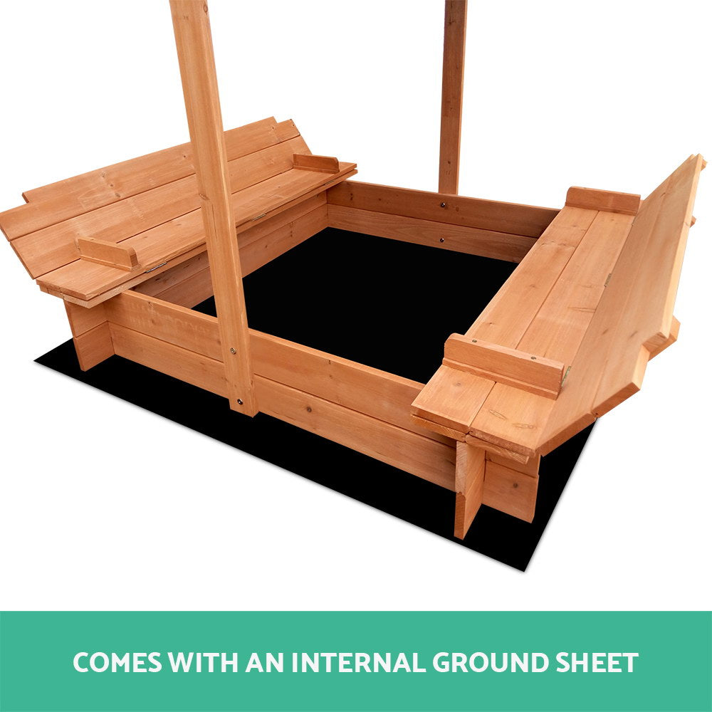 KEEZI KIDS SANDPIT WITH CANOPY