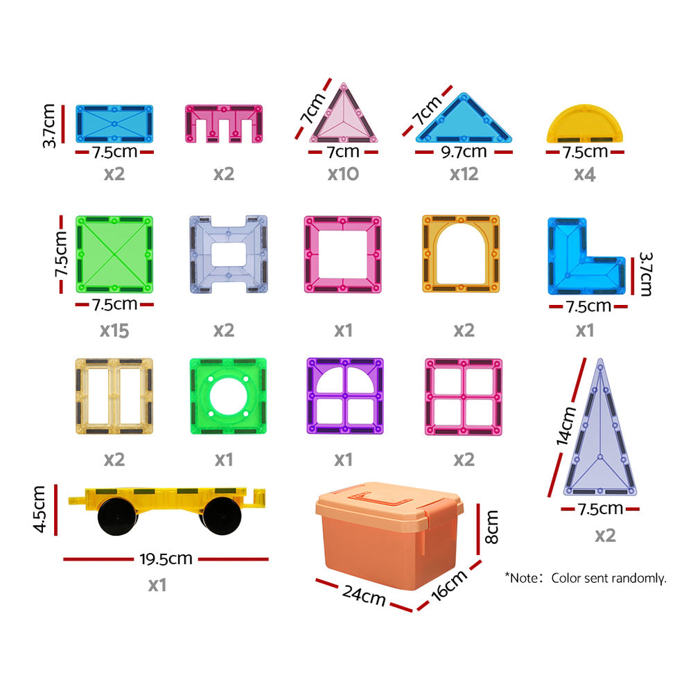 KEEZI KIDS 60PCE MAGNETIC BUILDING TILES