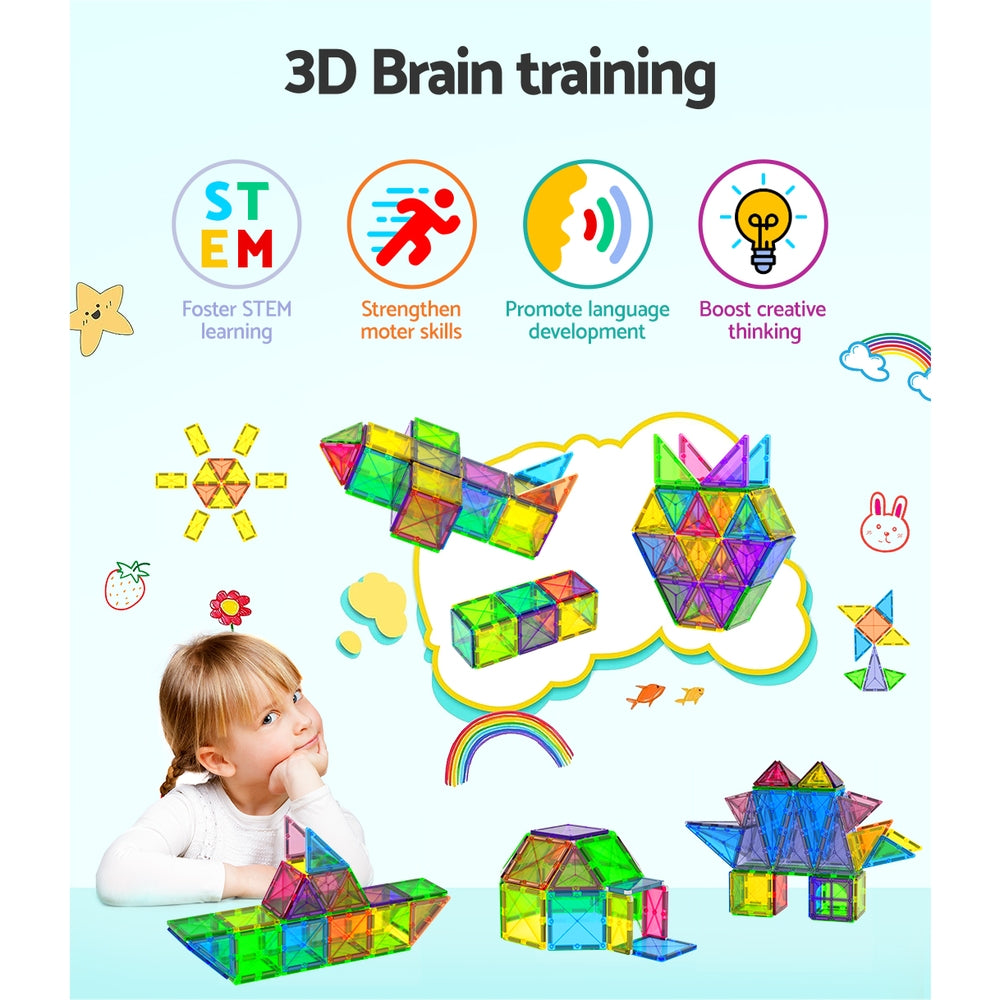 KEEZI KIDS 60PCE MAGNETIC BUILDING TILES